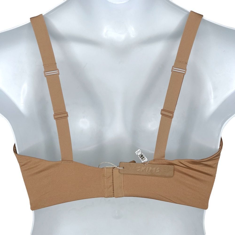 NWT SKIMS Wireless T-Shirt Demi Bra sz 44H * Ochre Beige Tan Nude No Underwire - Picture 2 of 5